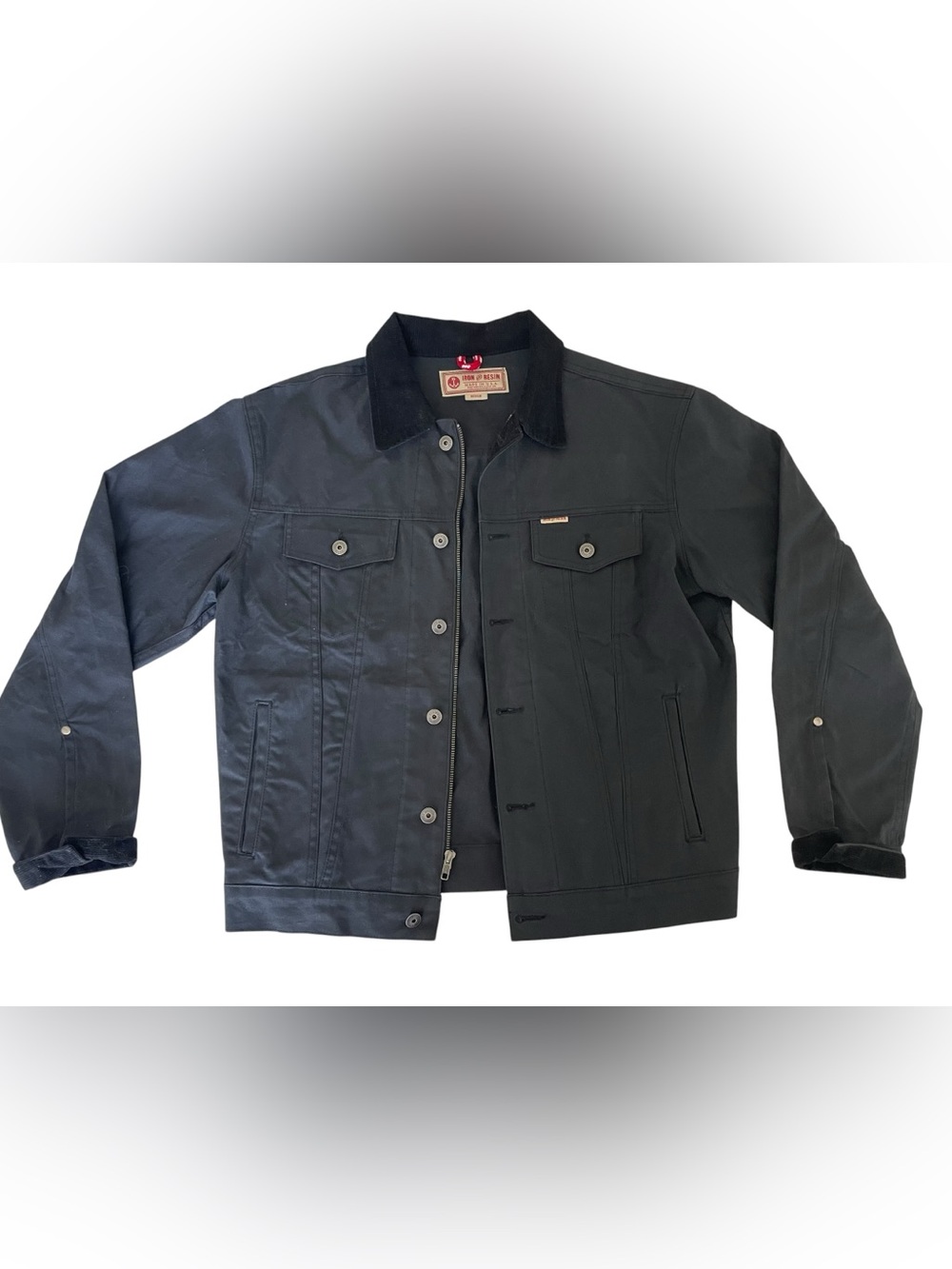 Iron and Resin Rambler Jacket Waxed Canvas Made in USA Black Medium